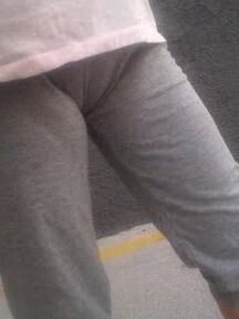 Camel toe, joggers up slit, granny, fat pussy and crack.