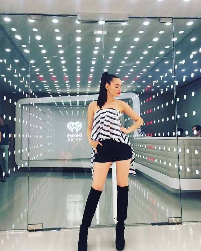 Female Celebrity Boots &amp; Leather - Sofia Carson