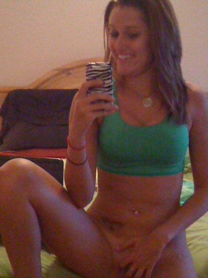 Sexy blonde loves selfies