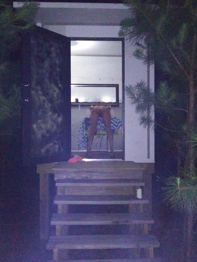 Wife at the hunting camp