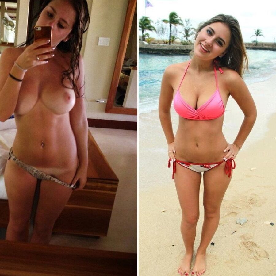 Girls with and without clothes