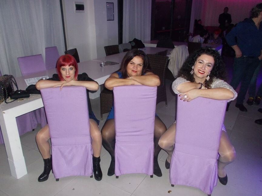 Slut milf disco pantyhose