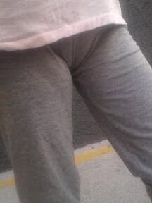 Camel toe, joggers up slit, granny, fat pussy and crack.