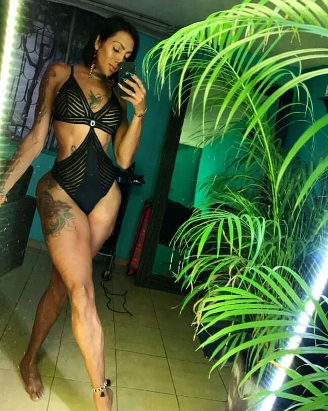Tatooed girls in swimsuit