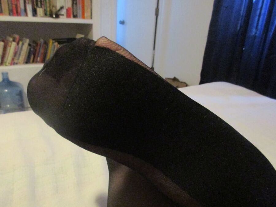 BBW in cuban heel stockings