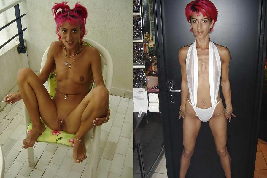 Girls with and without clothes