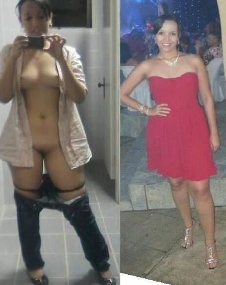 Hot girl dressed undressed
