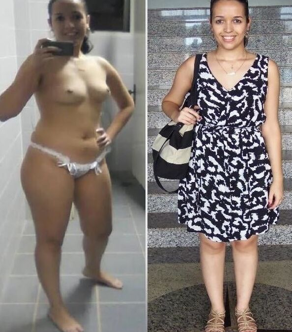 Hot girl dressed undressed