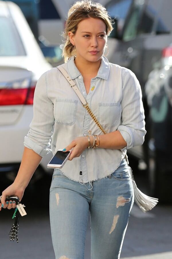 hilary duff out and about