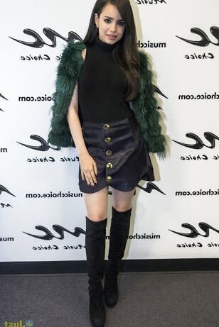 Female Celebrity Boots &amp; Leather - Sofia Carson