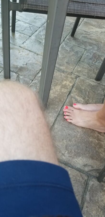 Wife unaware feet