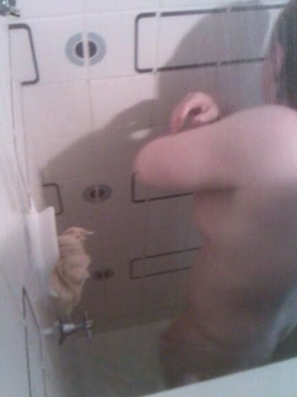 Mature shower time