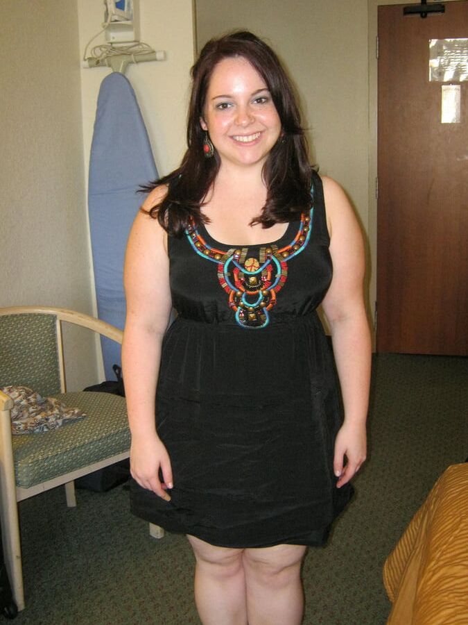 Cute Chubby In and Out of a Black Dress