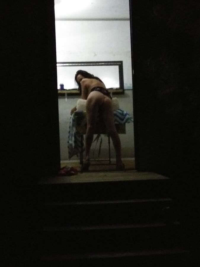 Wife at the hunting camp