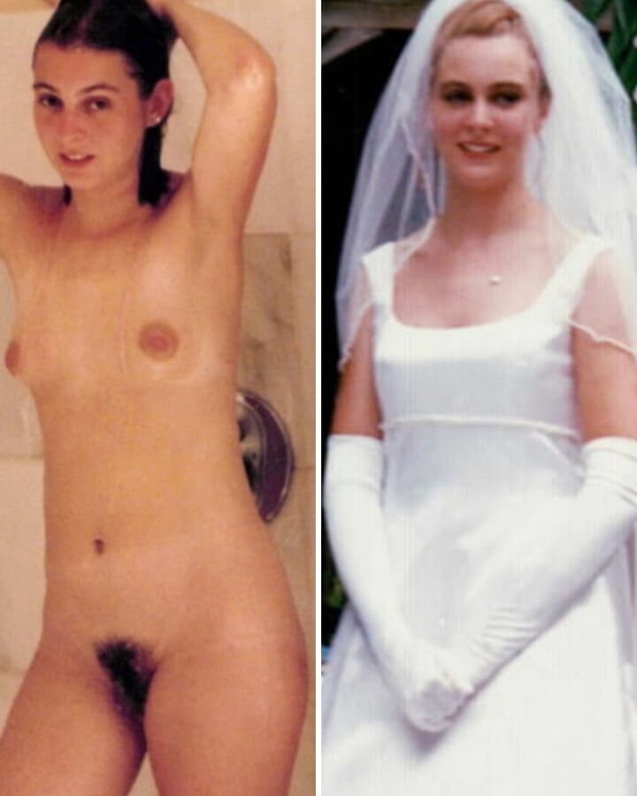 Brides Dressed undressed before after off unclothed exposed