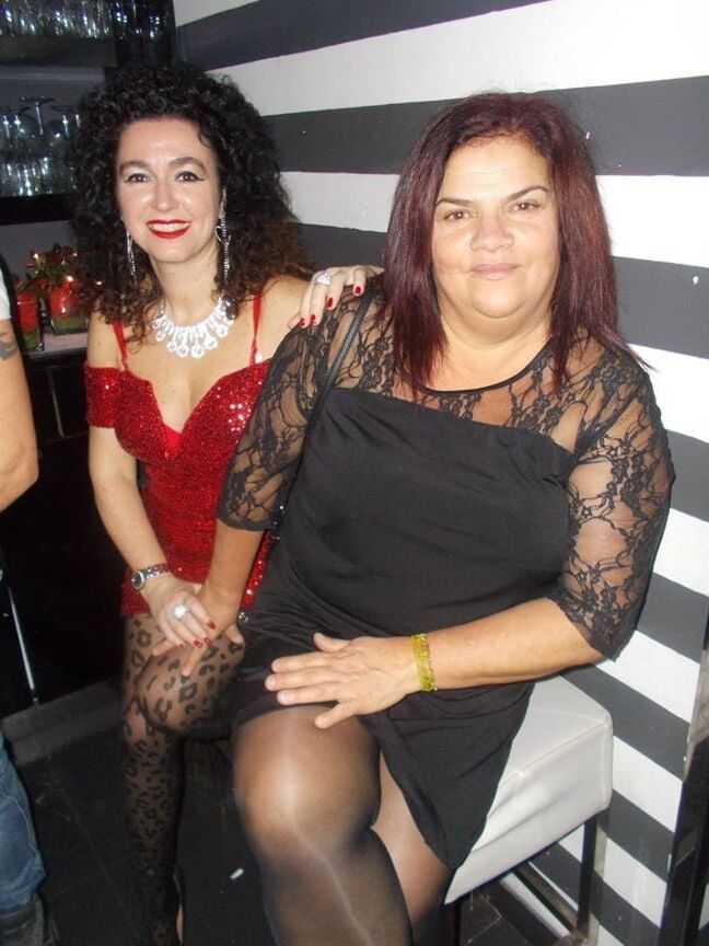 Slut milf disco pantyhose