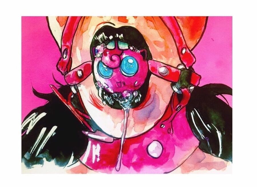 Erotic watercolor arts