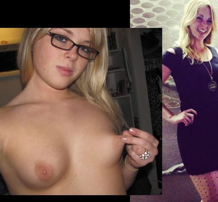 cute blonde with glasses