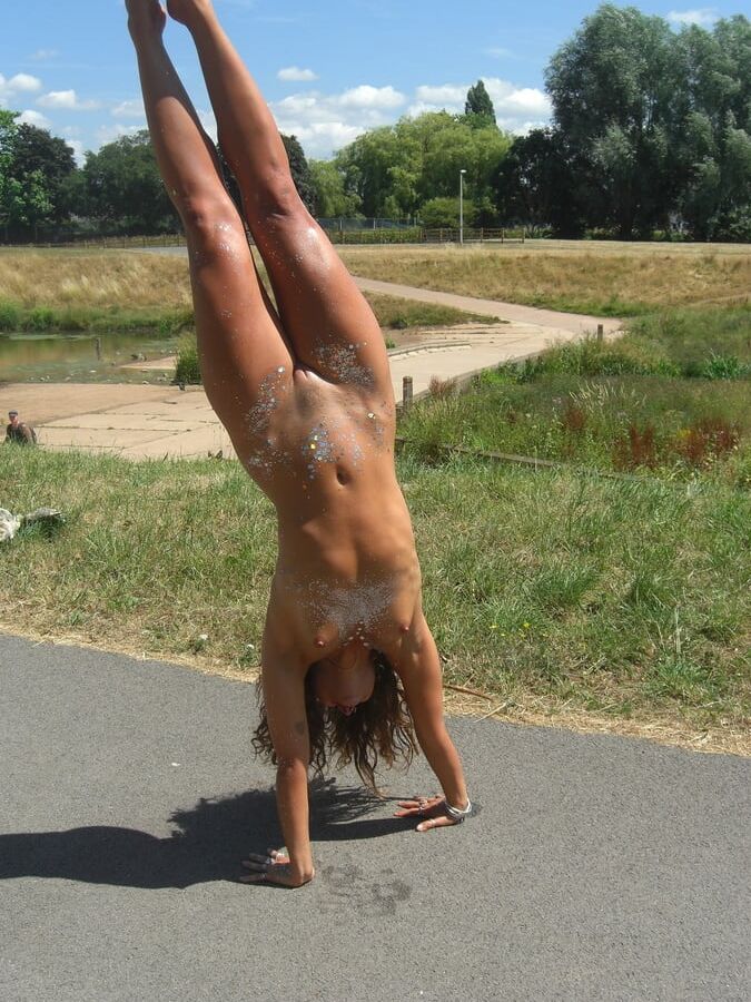 Exeter Cute Glitter Girl wnbr world naked bike ride