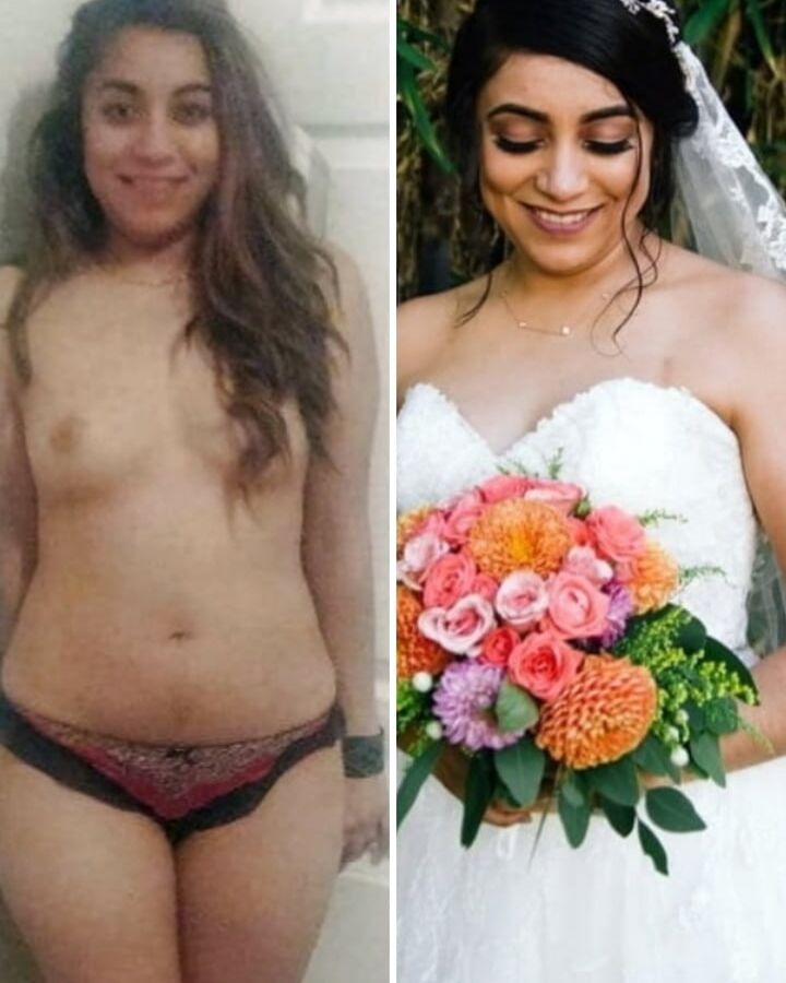 Brides Dressed undressed before after off unclothed exposed