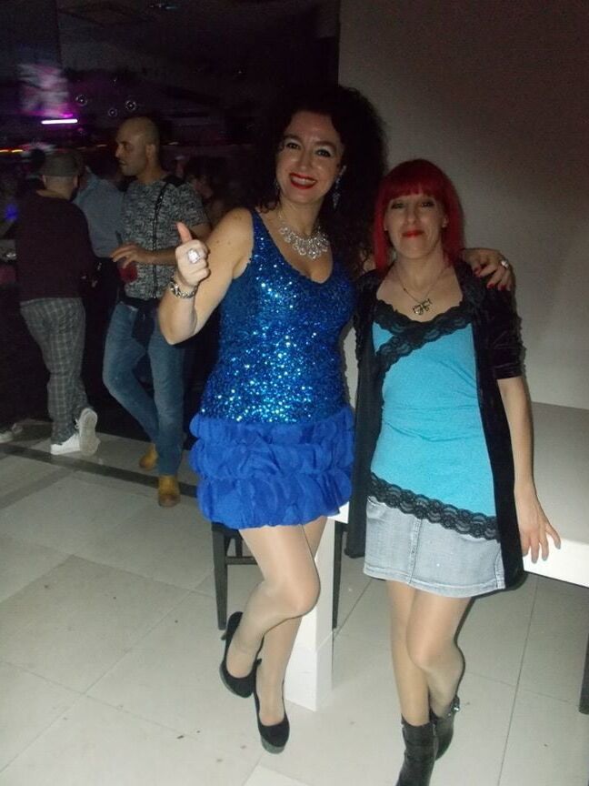 Slut milf disco pantyhose