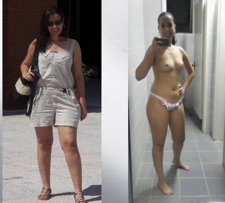 Hot girl dressed undressed