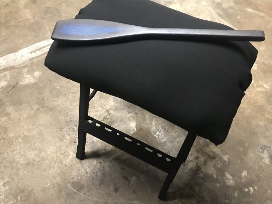 Fashioned a Spanking Bench and a Paddle
