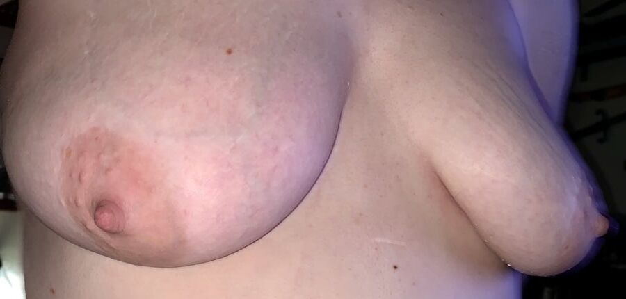 Wifes plump tits!