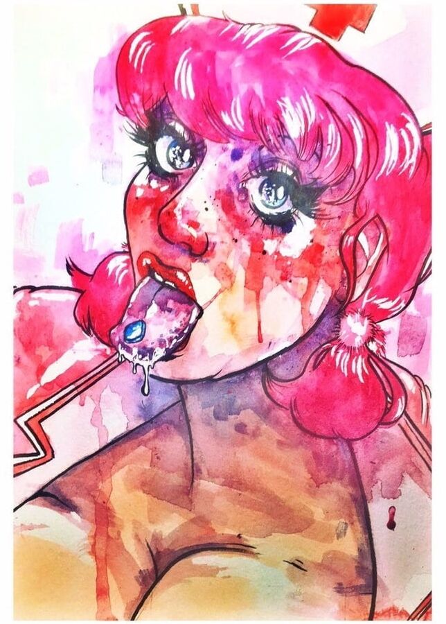 Erotic watercolor arts