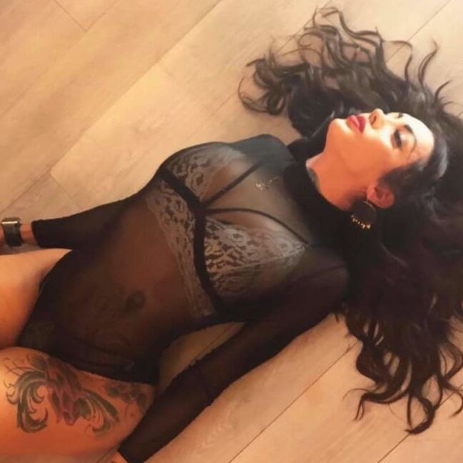 Tatooed girls in swimsuit