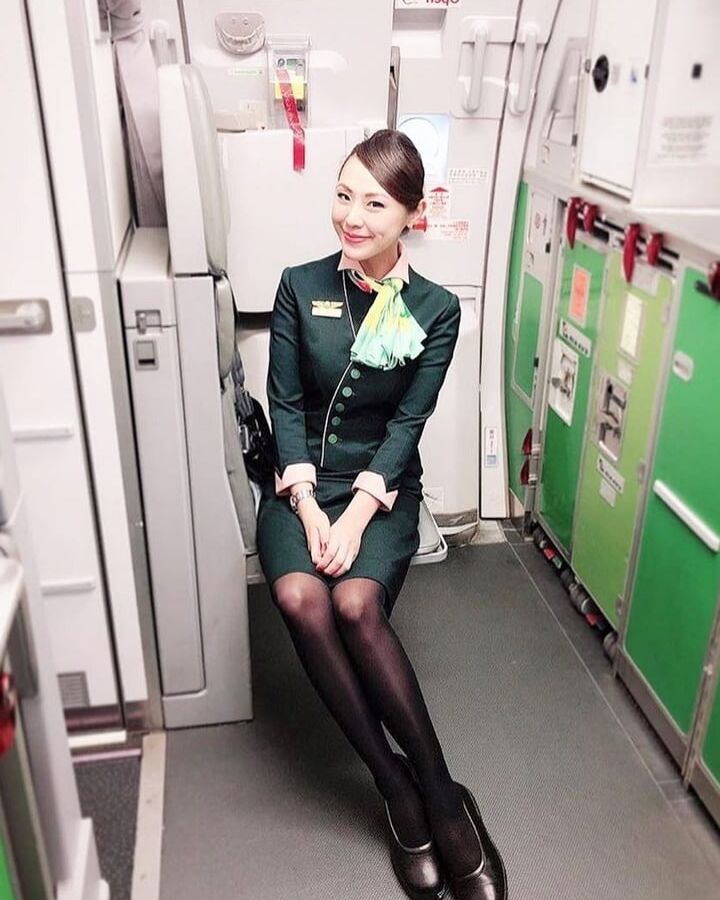 Asian Flight Attendants in Pantyhose Part
