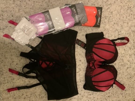 Pink and black basque