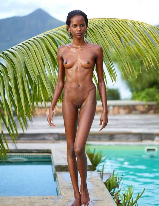 Valerie the naked pool girl