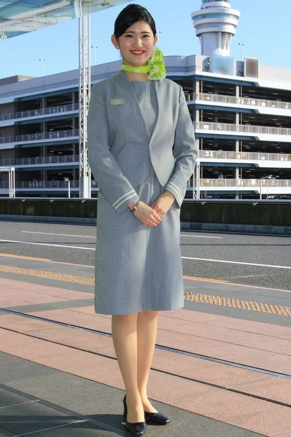 Asian Flight Attendants in Pantyhose Part