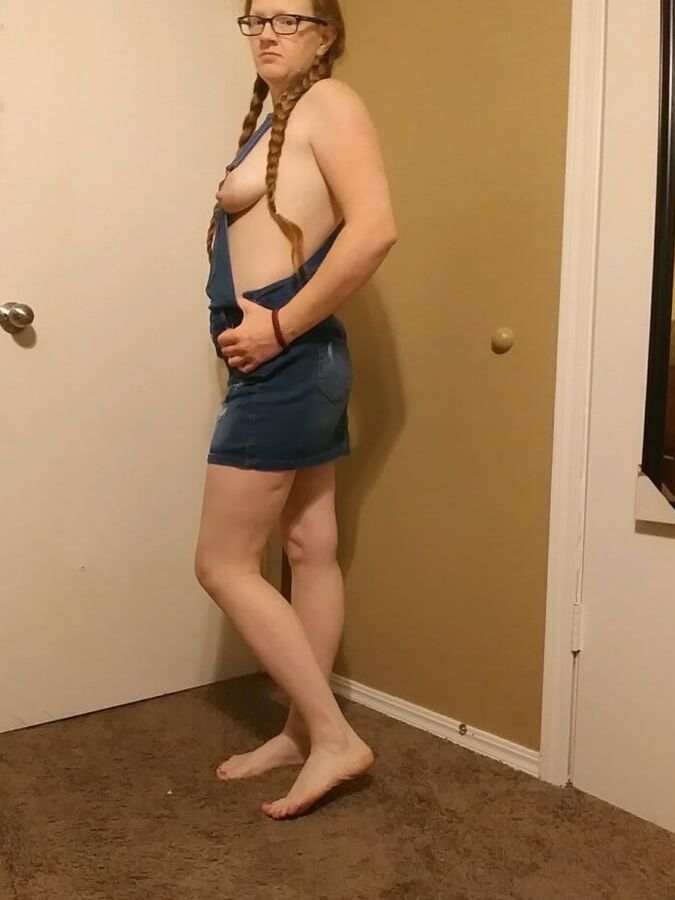 Redhead in overalls