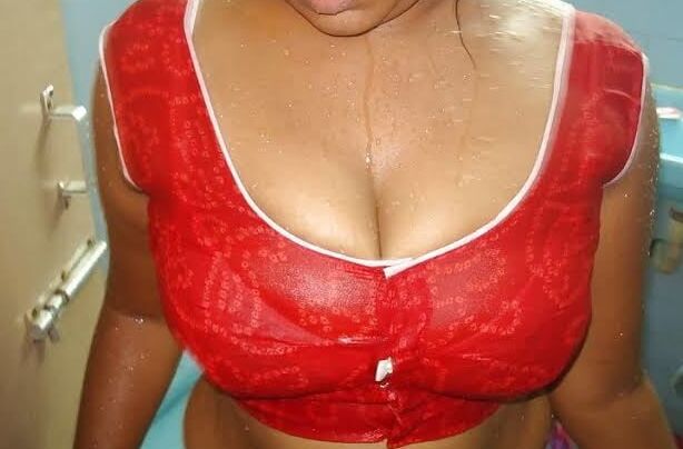 My Real pic Red Saree Room
