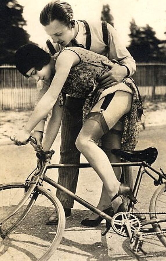 Vintage Ladies on Bicycles