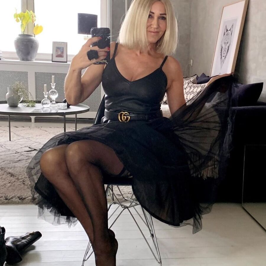 Hot mature Danish mom in hot dress