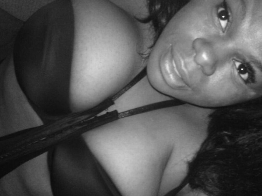 Black BBW Amy Showing Off Her Lingerie on the Couch