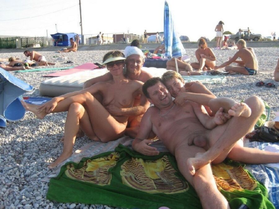 Susanna and i on a nudist beach!