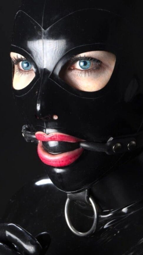 Girls in latex and mask