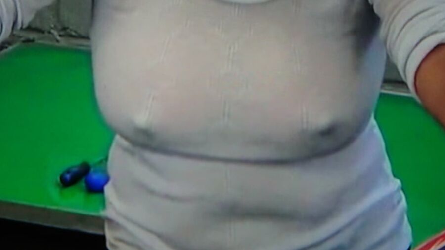 Nipples through clothes.