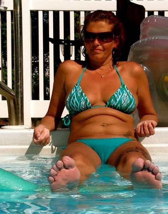 Sheer and wet amateur swim suits