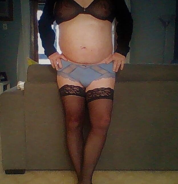 New blue, pink, and black panties.