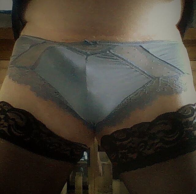 New blue, pink, and black panties.