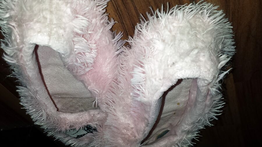 Abandoned girls slippers