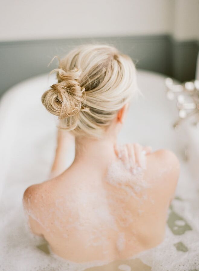 Bathing Blonde Boudoir