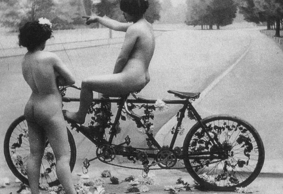 Vintage Ladies on Bicycles