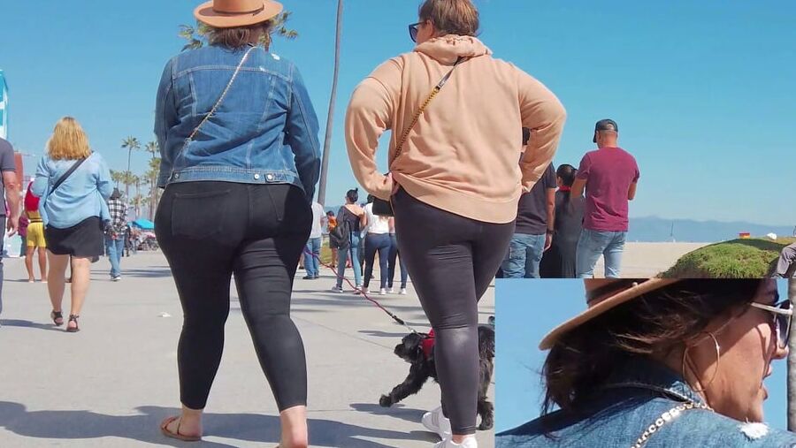 BBW with sexy wide hips and fat ass in jeans (BOOTY FOLLOW)(