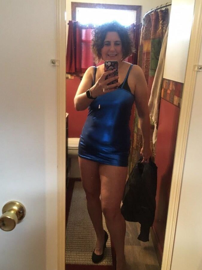 MILF SEXY BLUE DRESS HEELS
